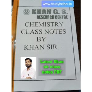 Khan Sir Chemistry Class Notes PDF in Hindi Download